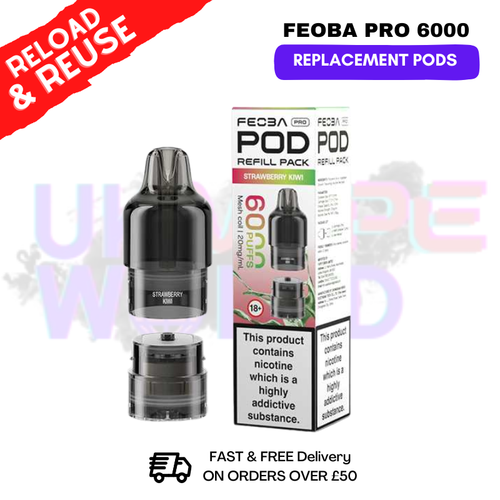 Strawberry Kiwi FEOBA Pro 6000 Replacement Pods