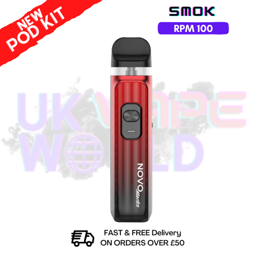 Red Black Smok Novo Master 30K Pod Kit + Free Nic Salt (PRICE £12.99) -ukvapeworld