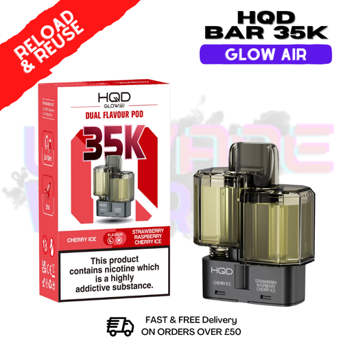 Cherry ICE HQD 35K Glow Air Replacement Pods - ukvapeworld