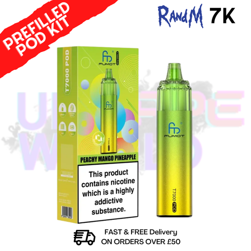 Peach Mango Pineapple Fumot RandM T7000 7K Prefilled Pod Kit - ukvapeworld