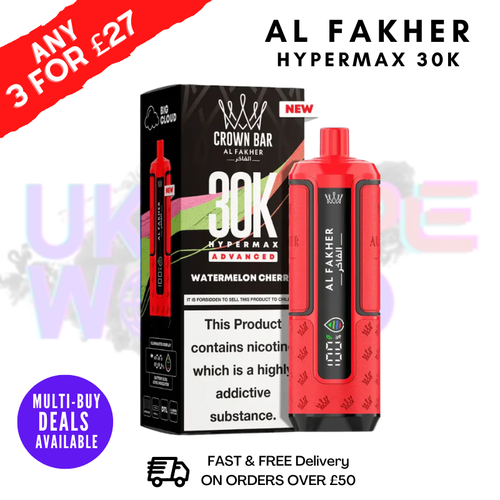 Watermelon Cherry Al Fakher 30K HyperMax Pod Kit - ukvapeworld