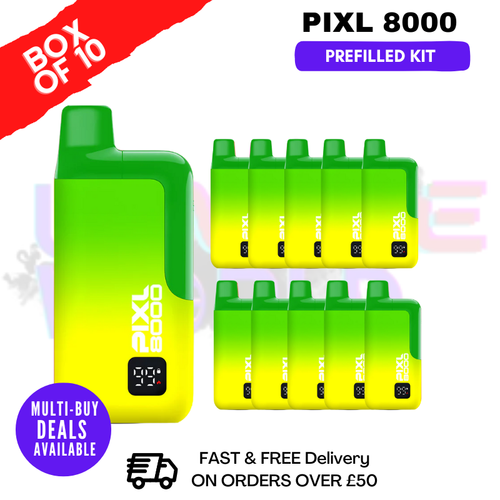 Lemon Lime pixl 8000 Kits Box Of 10 - ukvapeworld