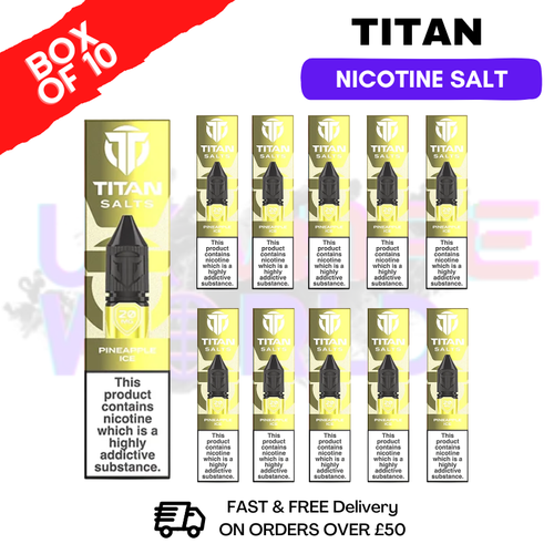 Pineapple Ice Titan 10ml Nic Salt BOX OF 10 - ukvapeworld