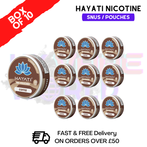 Coffee Hayati Nic Pouches Box Of 10 - ukvapeworld