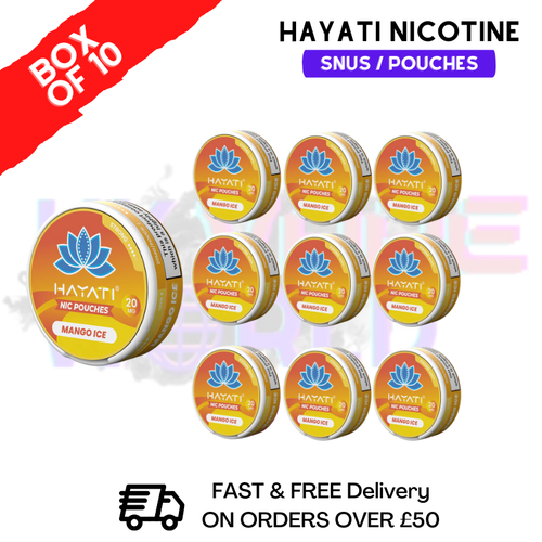 Mango ICE Hayati Nic Pouches Box Of 10 - ukvapeworld