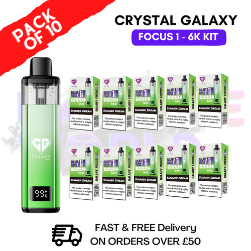 Summer Dream Crystal Galaxy Focus 6K Kits Box Of 10 - ukvapeworld