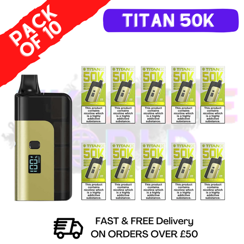 Lemon Lime Titan X 50000 Puff Pod Kit Box Of 10 - ukvapeworld
