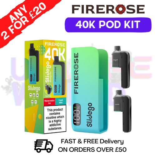 Watermelon Ice Firerose SlideGo 40K Prefilled Pod Kit - ukvapeworld