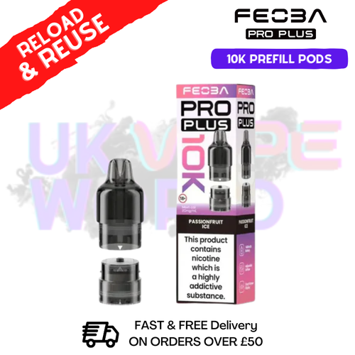 Passionfruit Ice Feoba Pro Plus 10K Refil Pods - Only £5.85 - ukvapeworld