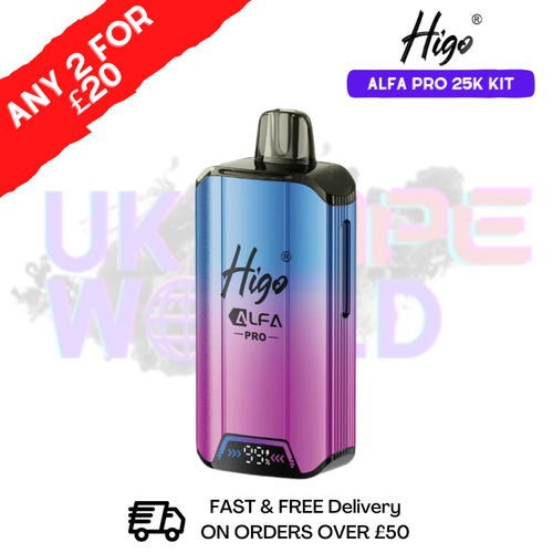 Blue Razz GB  Higo Alfa Pro 25K Prefilled Pod Kit - Any 2 For £20 - ukvapeworld