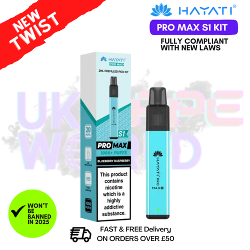 Blueberry Raspberry Hayati Pro Max S1 Prefilled Pod Kit - UK Vapeworld