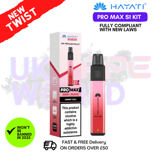 Cherry Cola Hayati Pro Max S1 Prefilled Pod Kit - UK Vapeworld