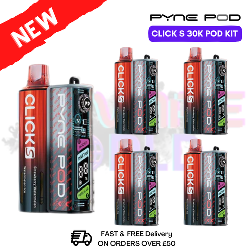 Strawberry Edition Pyne Pod Click S 30K Pod Kit  Box Of 5 - ukvapeworld
