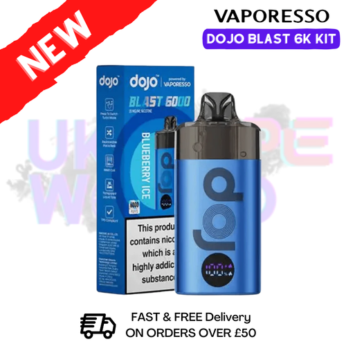 Blueberry Ice Vaporesso Dojo Blast 6000 Pod Kit - ukvapeworld