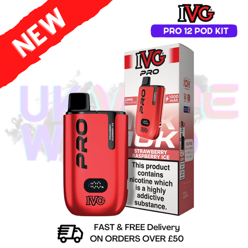 Strawberry Raspberry Ice IVG Pro12 Prefilled Pod Kit
