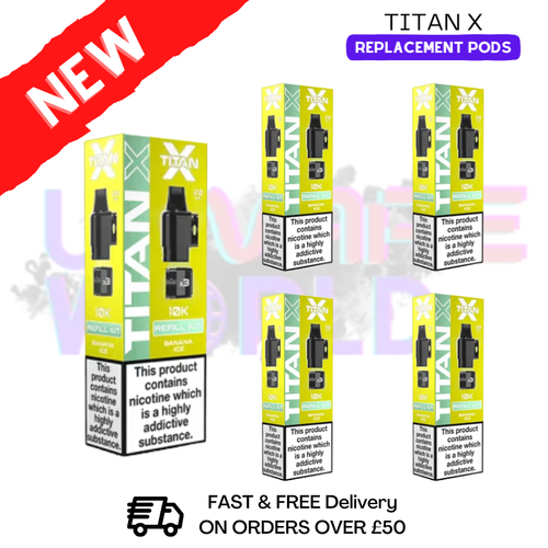 Banana Ice Titan X Replacement Pods box of 5