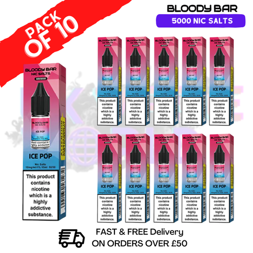 Ice Pop Bloody Bar 5000 Bar Salt Box Of 10
