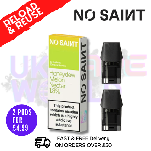 Honeydew Melon - No Saint Replacement Pods Two-Pod Pack - £4.99