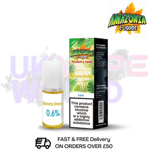 Amazonia 10ml Banana Shake Eliquid Only £2.99 (PCS) - UK Vapeworld