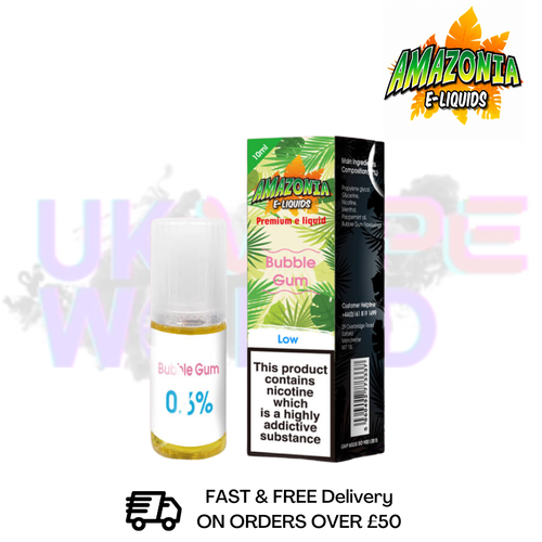 Amazonia 10ml Bubble Gum Eliquid Only £2.99 (PCS) - UK Vapeworld