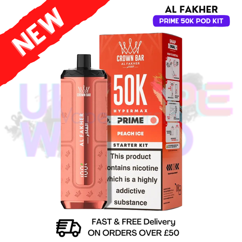 Shop Peach ICE Al Fakher 50K HyperMax Pod Kit - UK Vape World