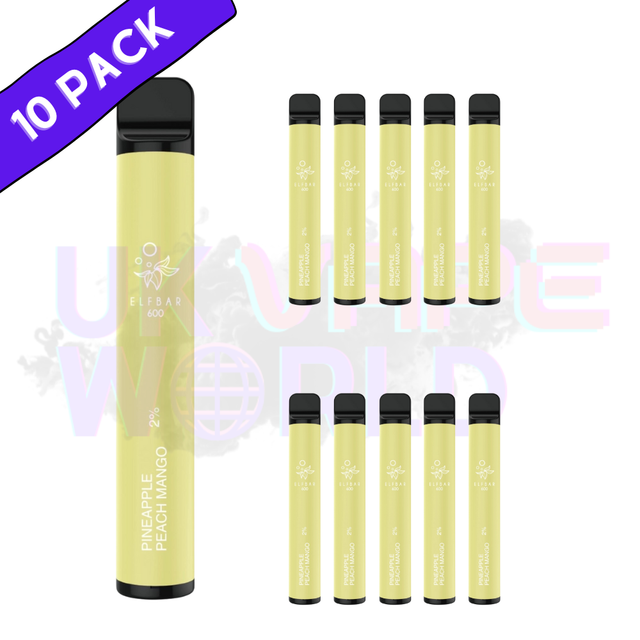 Elf Bar 600puff - Pineapple Peach Mango Flavour Box of 10