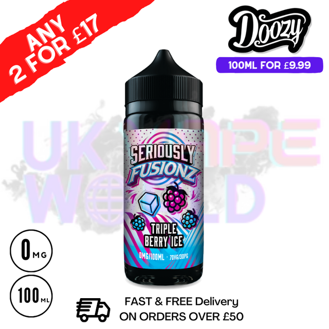 Triple Berry ICE Doozy eJuice Shortfill 100ML Eliquid - UK Vape World