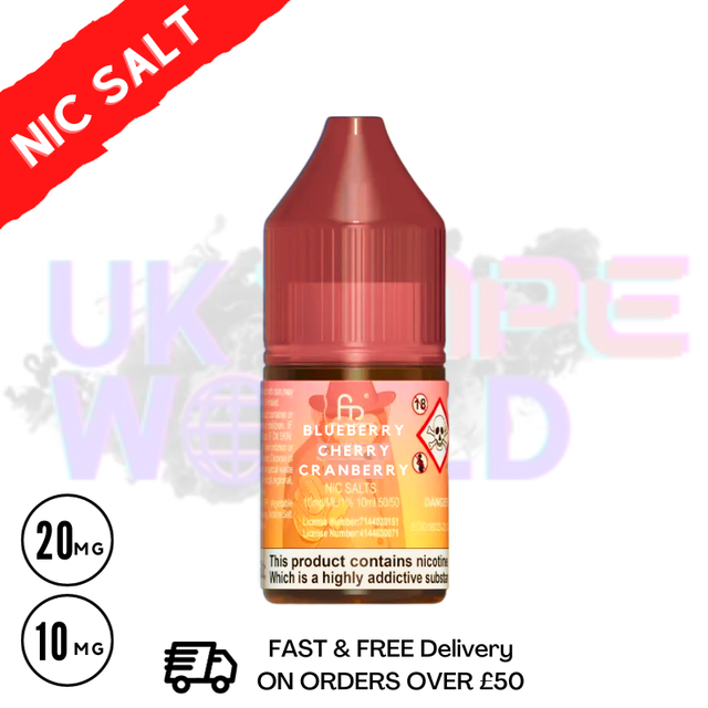 Blueberry Cherry Cranberry - RandM Tornado 7000 Nic Salt 10ML eLiquid - UK Vape World