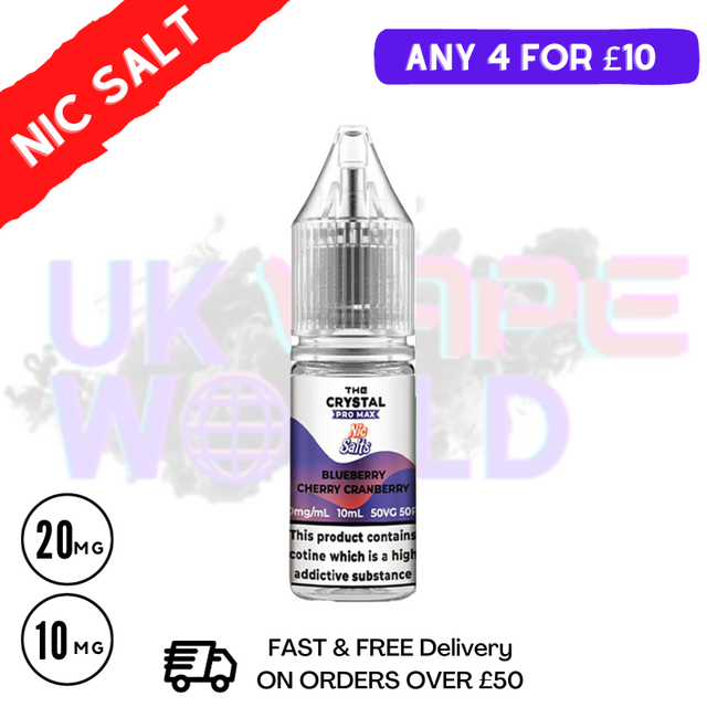 Blueberry Cherry Cranberry Nic Salt E-Liquid Hayati Crystal Pro Max - UK Vape World