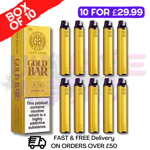 Shop Cherry ICE - Gold Mary 600Puff Box of 10 - UK Vape World