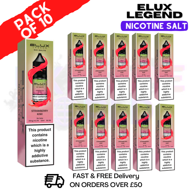 Shop Strawberry Kiwi Elux Legend Nic Salt BOX OF 10 - UK Vape World