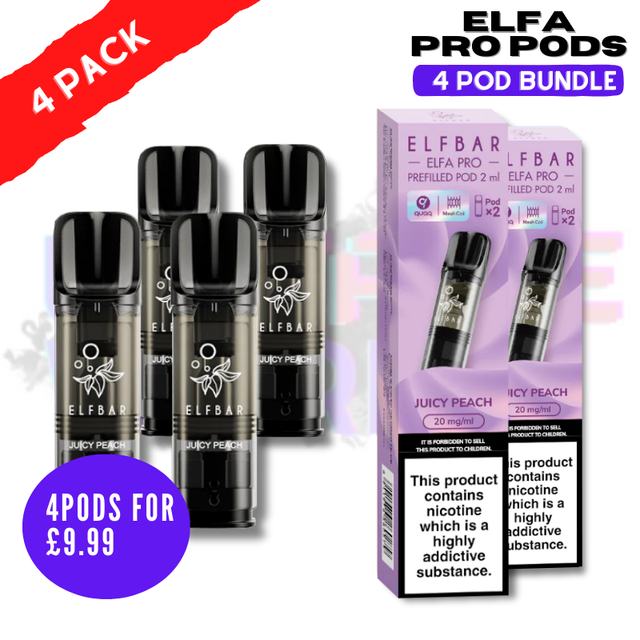 Shop Peach Ice ELFA Pro Pods - Pack Of 4 PODS - UK Vape World