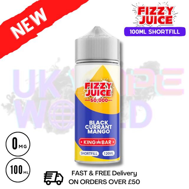 Shop Blackcurrant Mango Fizzy Juice 100ml E-Liquid - UK Vape World