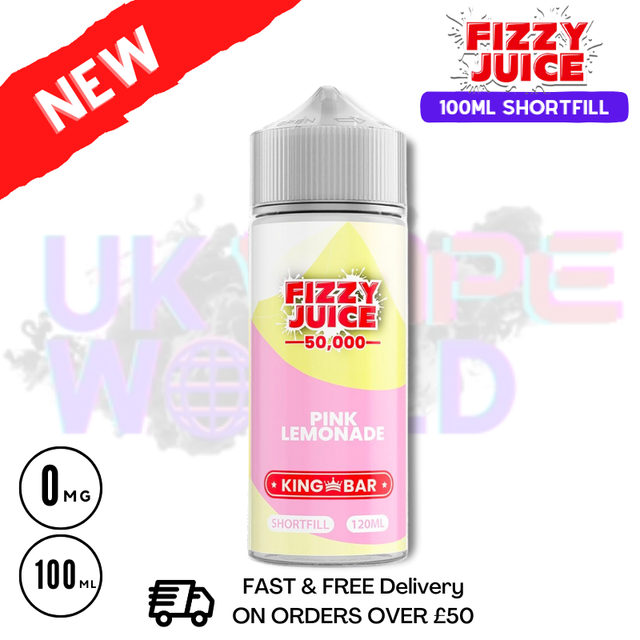 Shop Pink Lemonade Fizzy Juice 100ml E-Liquid - UK Vape World