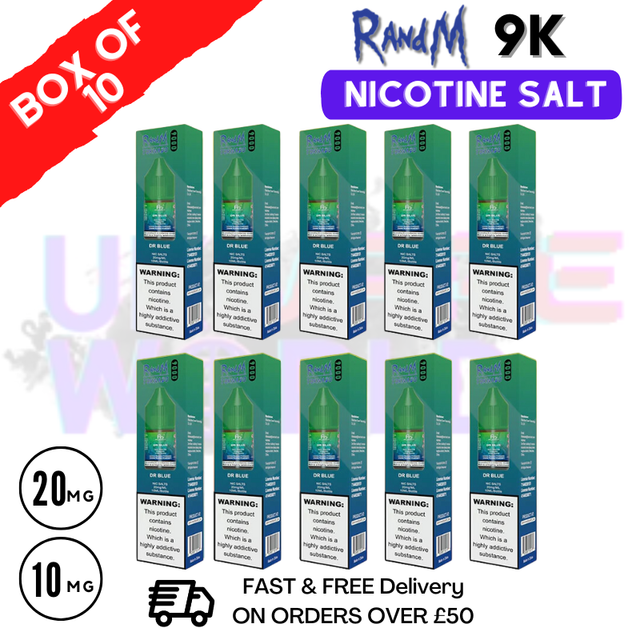 Shop Dr Blue RandM 9000 Tornado Nic Salt Pack / Box of 10 - £16.99 - UK Vape World