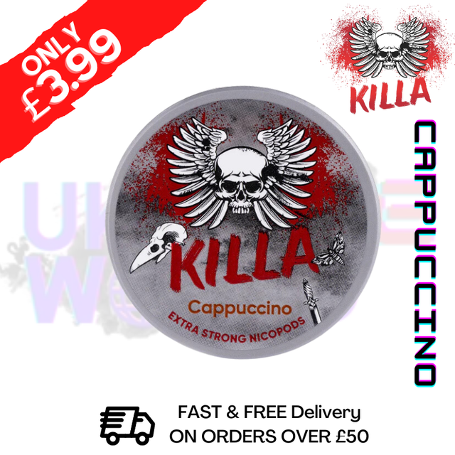 Shop Cappuccino Killa Nicotine Pouches NicoPod Nic Pouch (16.5mg) - UK Vape World