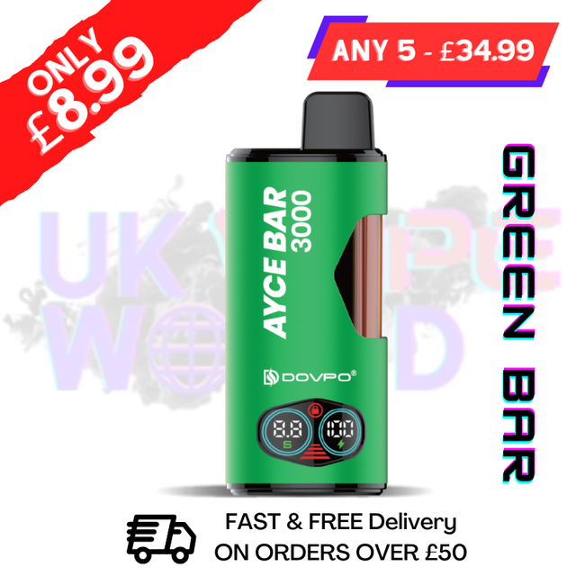Shop Green Bar DOVPO ACE Bar 3000 4 in 1 Disposable Kit - UK Vape World