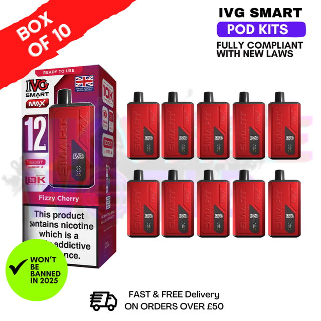 Fizzy Cherry IVG Smart Max Box Of 10 Kits