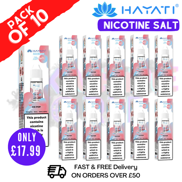 Shop ICE POP Hayati Pro Max Nic Salt Box Of 10 - UK Vape World