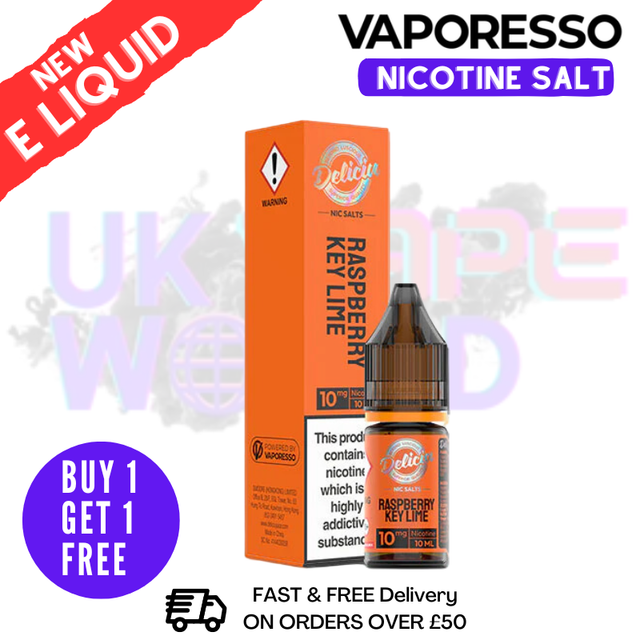 Shop Vaporesso Deliciu Raspberry Key Lime Nic Salt E-Liquid - UK Vape World