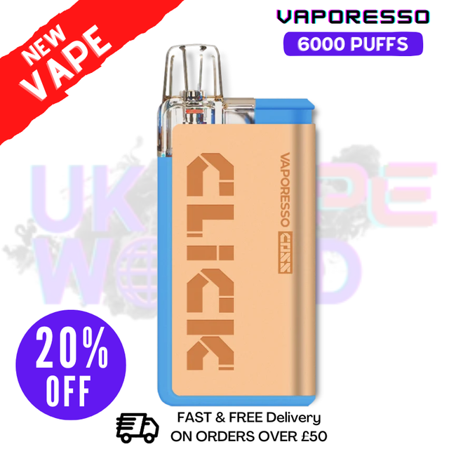Shop Pineapple Ice Vaporesso 6K Coss Click Disposable Kit - ONLY £8.99 - UK Vape World