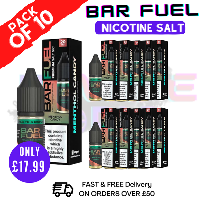 Shop Menthol Candy Bar Fuel Nic Salt BOX OF 10 - UK Vape World