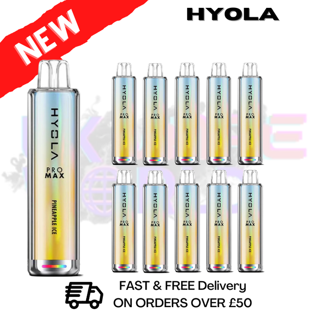 Shop Pineapple Ice Hyola Pro Max 6000 Puff Box Of 10 - UK Vape World