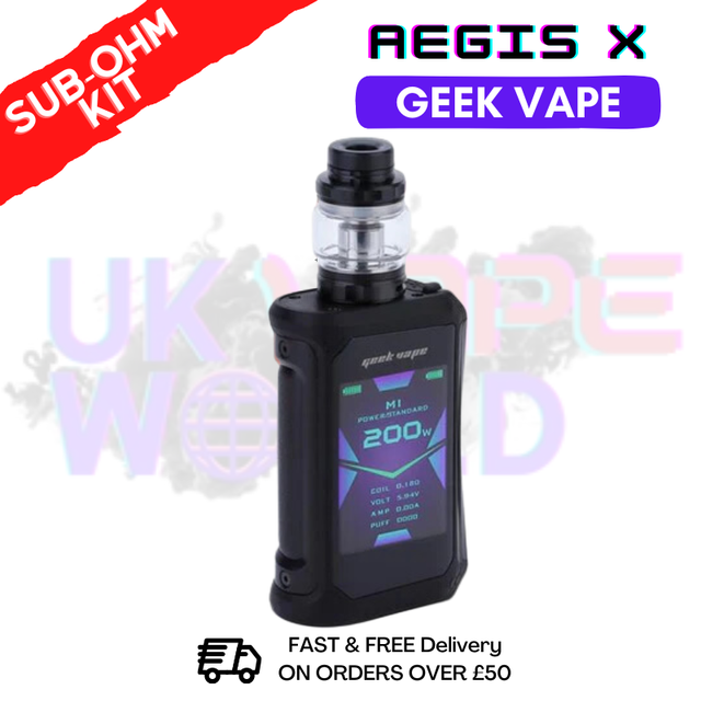 Shop GeekVape Aegis X Kit Stealth Black | Best Price ONLY £31.99 - UK Vape World