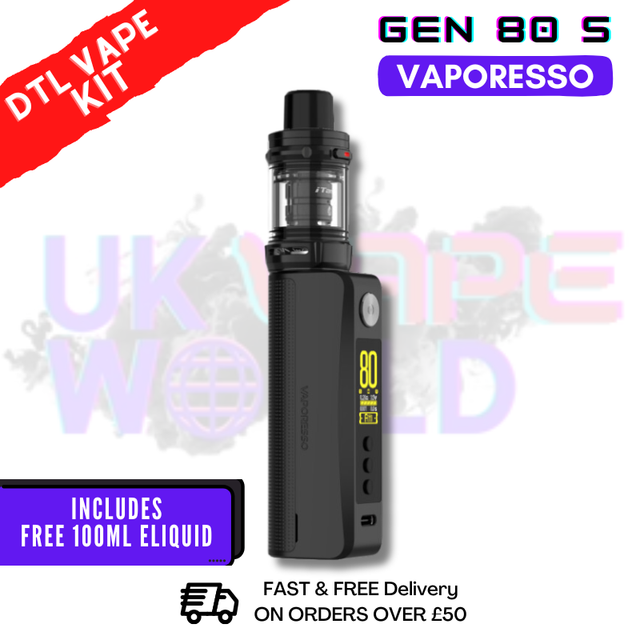 Black Vaporesso GEN 80 S Vape Kit