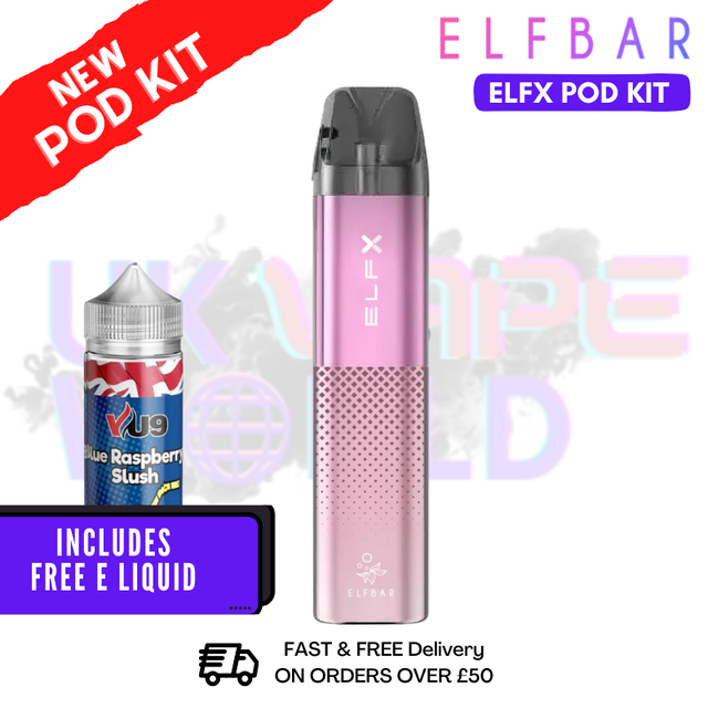 Buy Online Pink Elf Bar ELFX Refillable Pod Vape Kit