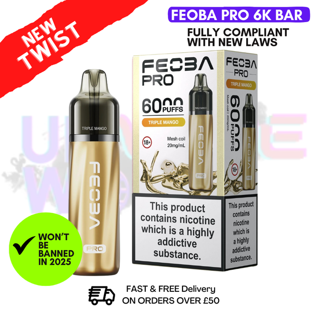 Buy Triple Mango Feoba Pro 6000 6K Puff Pod Kit - UK Vape World