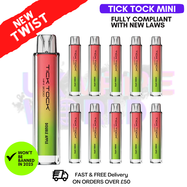 Double Apple Tick Tock Mini 2000 Box Of 10