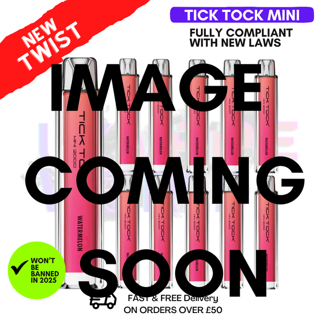 Shop Watermelon Kiwi Tick Tock Mini 2000 Box Of 10 - UK Vape World