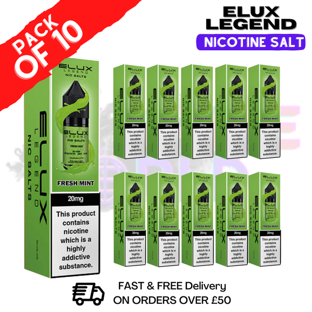 Fresh Mint Elux Legend Nic Salt BOX OF 10